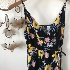 *MOVING SALE* Floral wrap split side maxi dress